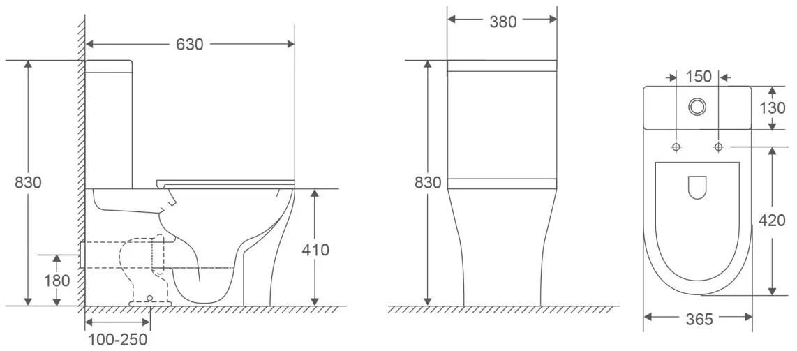 Vas WC Nomi Aura Rimless (White)