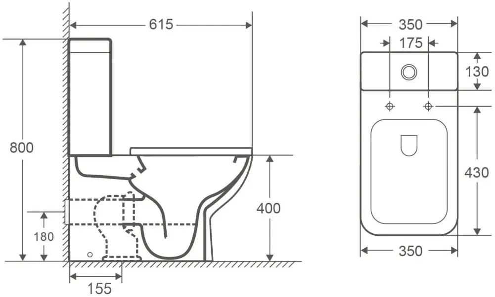 Vas WC Nomi Fresco Rimless (White)