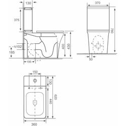 Vas WC Nomi Impero Rimless (White) Thumb