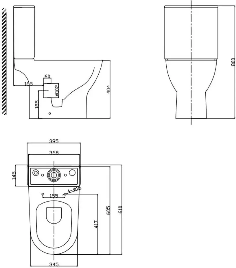 Vas WC Nomi Vittoria Rimless (White)