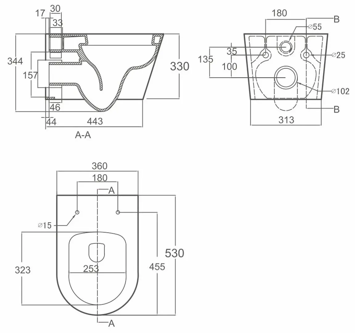 Унитаз подвесной Nomi Ottimo Rimless Soft Close (White)