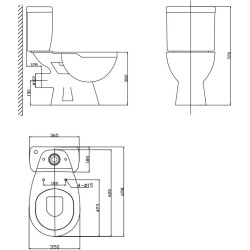 Унитаз с гигиеническим душем Nomi Libero Rimless + Mixxus SUS-333 (White/Inox) Thumb
