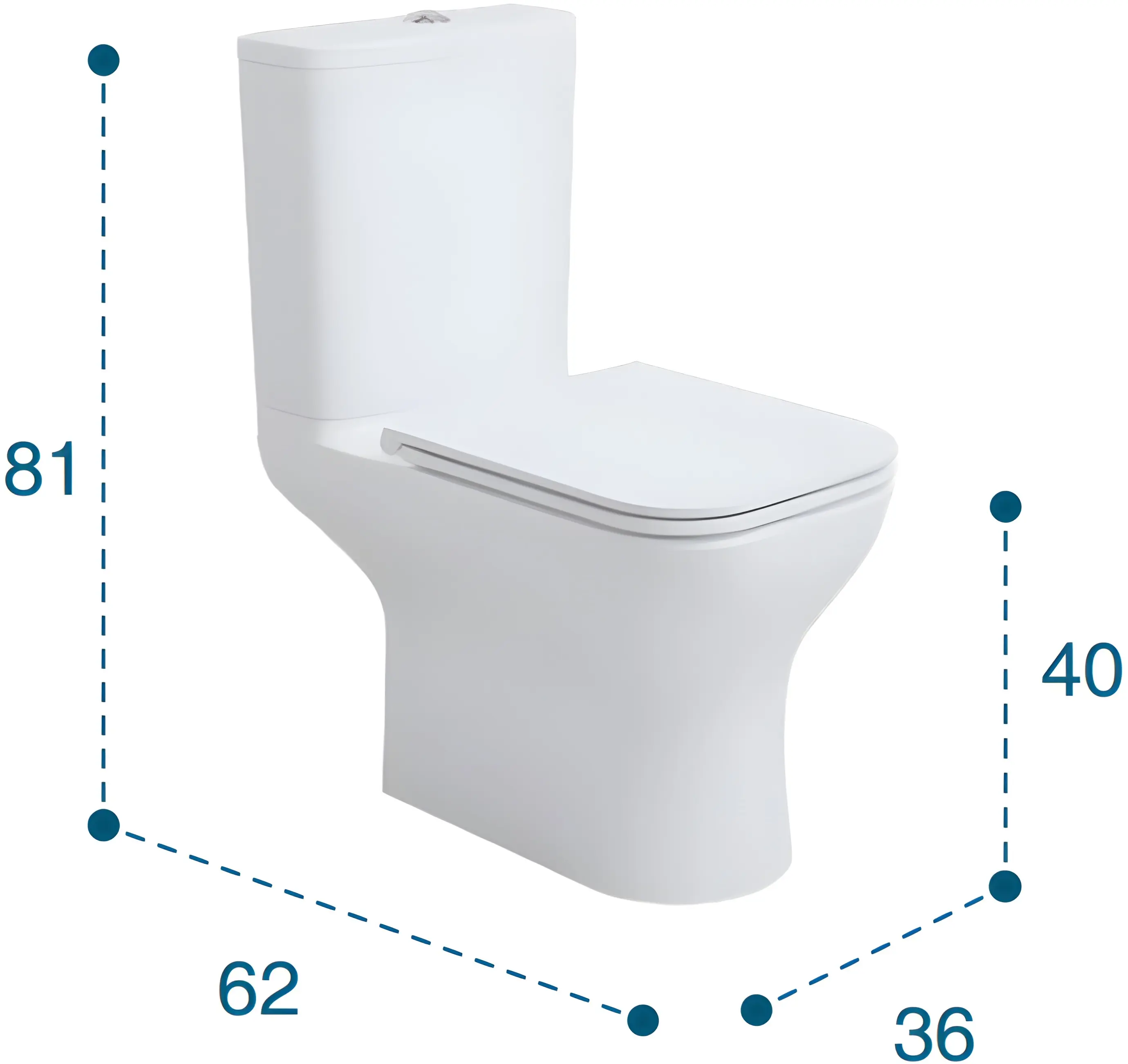 Vas WC Nomo 10236VF (White) - 3