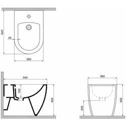 Биде напольное QuarterBath Deep (White) Thumb