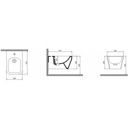 Биде подвесное QuarterBath Crossgrand (White) Thumb