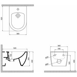 Биде подвесное QuarterBath Deep (White) Thumb