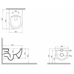 Унитаз подвесной QuarterBath Deep Rimless (White) Thumb