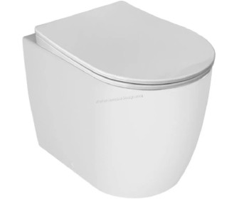 Vas WC suspendat QuarterBath Deep Rimless (White)