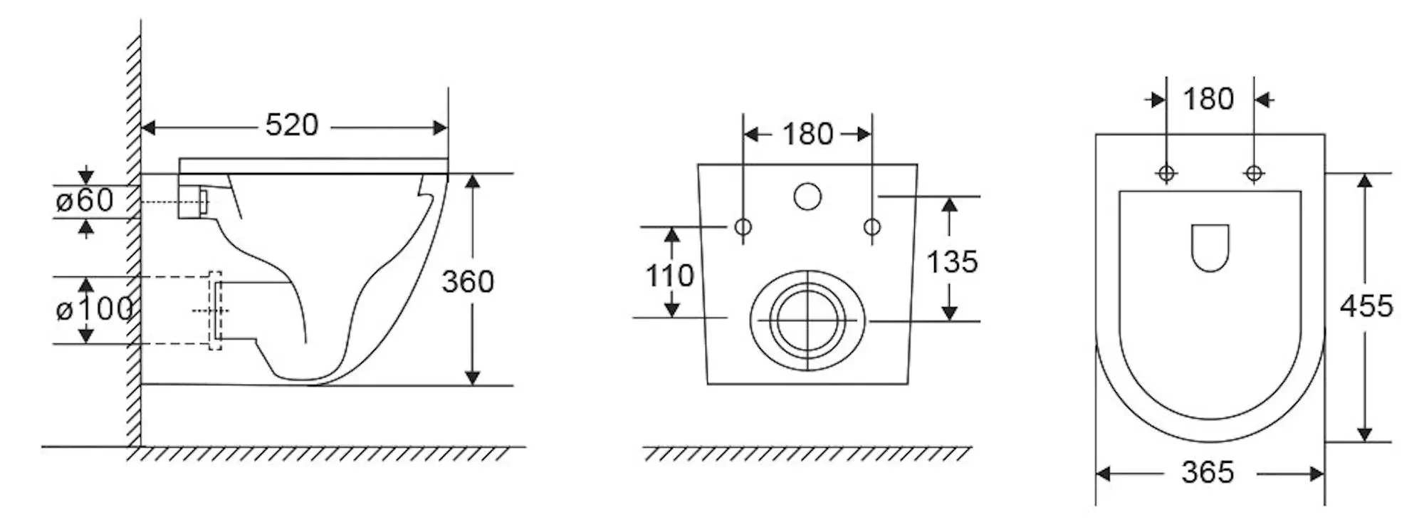 Унитаз подвесной Nomi Elegante Tornado Soft Close (White)