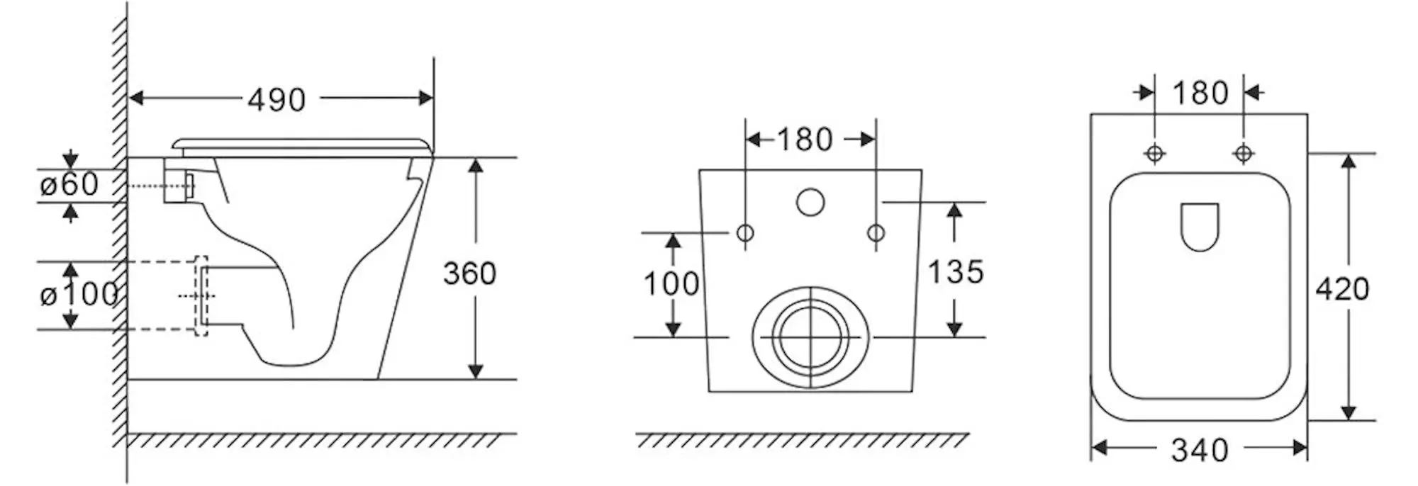 Унитаз подвесной Nomi Figura Tornado Soft Close (White)