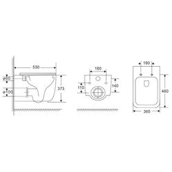 Vas WC suspendat Nomi Massimo Tornado Soft Close (White) Thumb