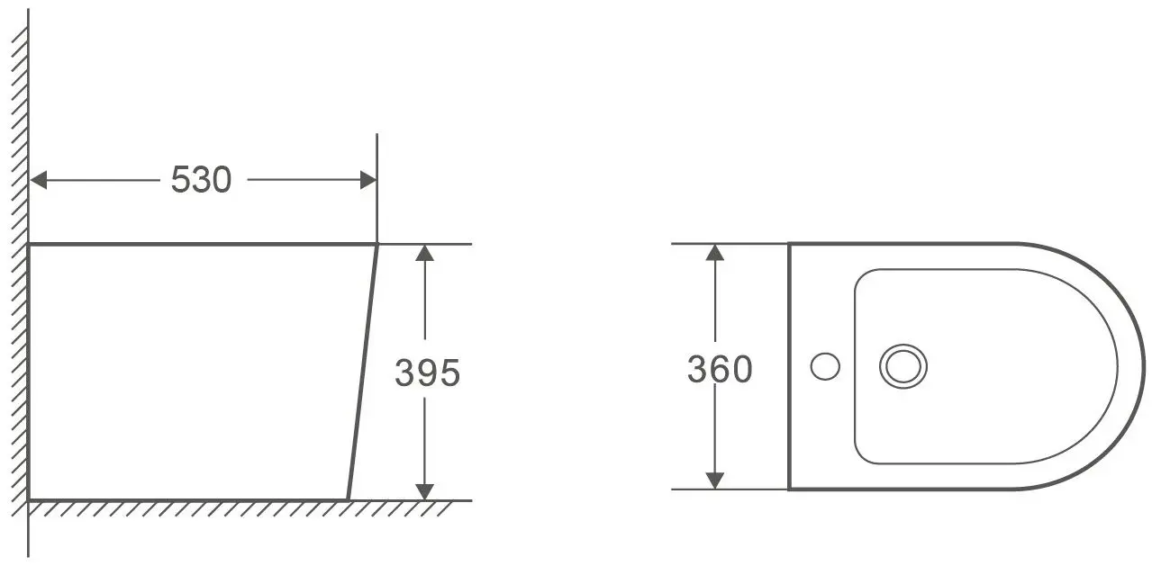 Биде напольное Volle Nemo 13-17-046 (Black)