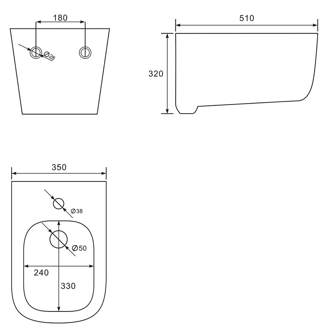Биде подвесное Volle Hippo 13-44-203 (White) - 3