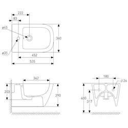 Биде подвесное Volle Solo 13-55-112 (White) Thumb