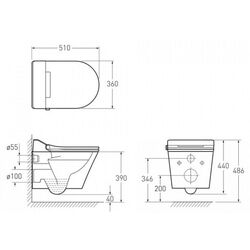 Унитаз-биде подвесной Volle Nemo II 1333.001057 (White) Thumb