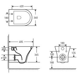 Vas WC suspendat Volle Cadiz (White) Thumb