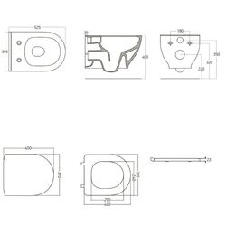 Vas WC suspendat Volle Oliva 13-45-165 (White) Thumb