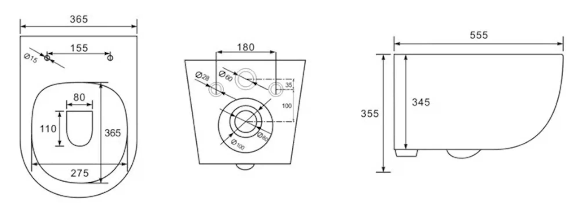 Унитаз подвесной Volle Toledo Rimless 1347.001000 (White) - 2