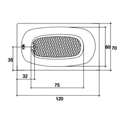 Cada de baie de acril Anca 120x70 (White) Thumb