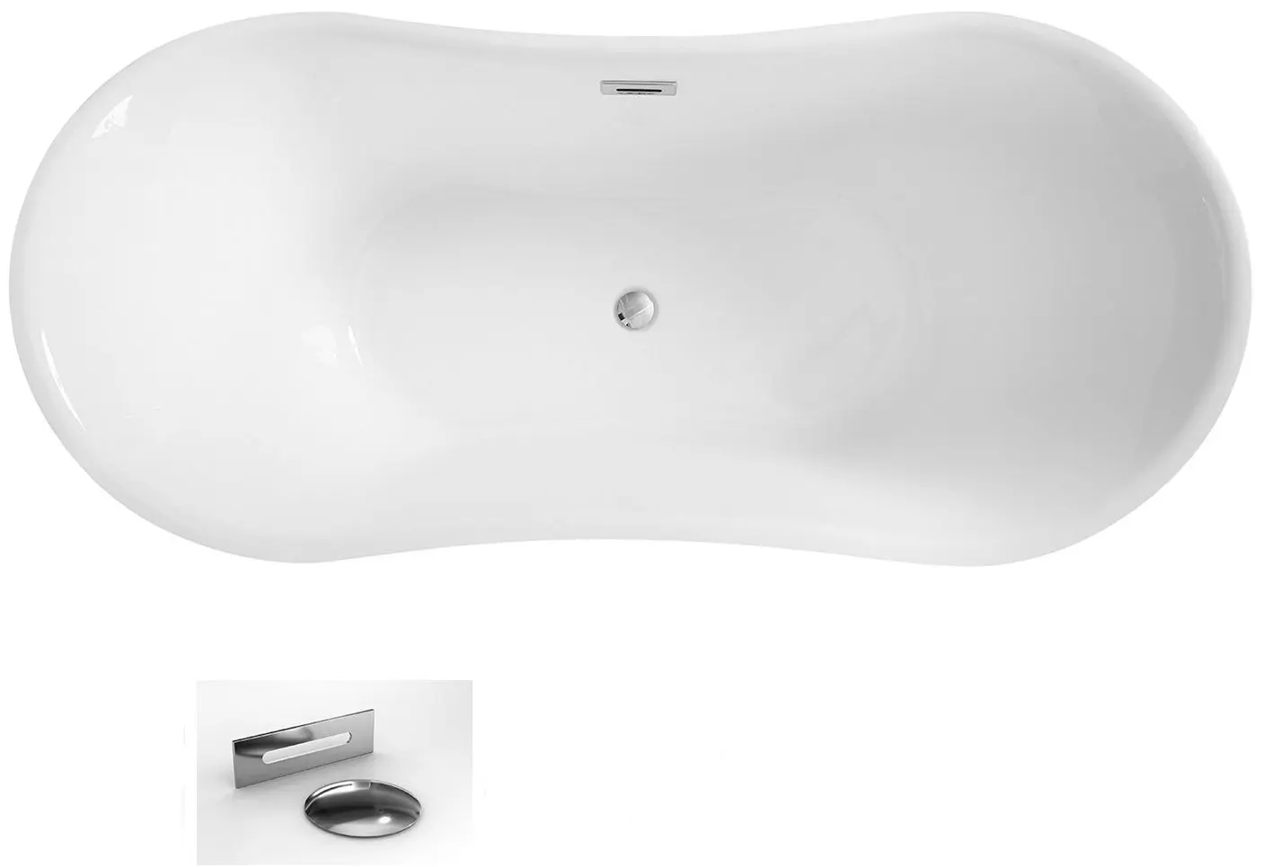 Ванна акриловая Besco Amber Glam WA-170-AGR 170x80 (Graphite) - 2