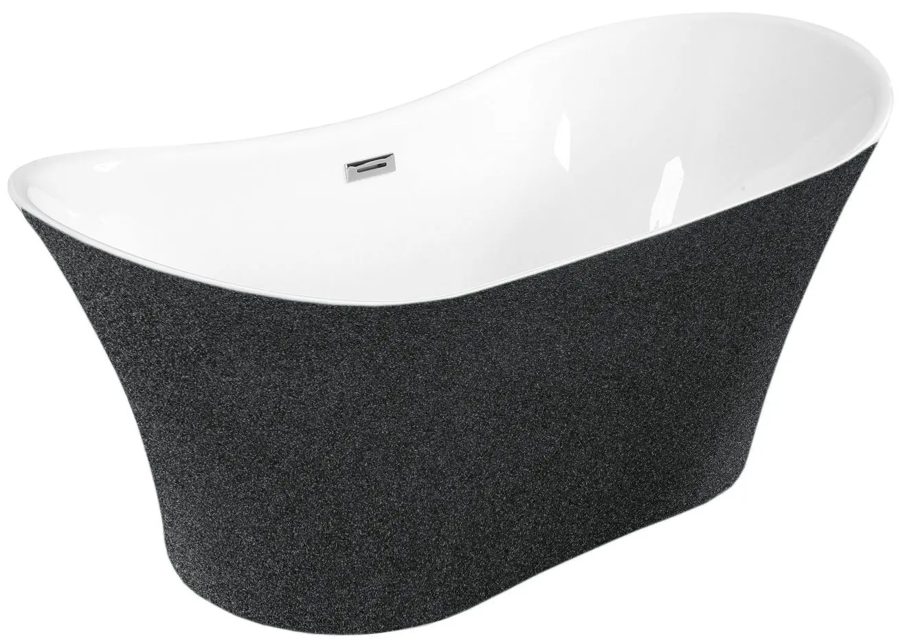 Ванна акриловая Besco Amber Glam WA-170-AGR 170x80 (Graphite)