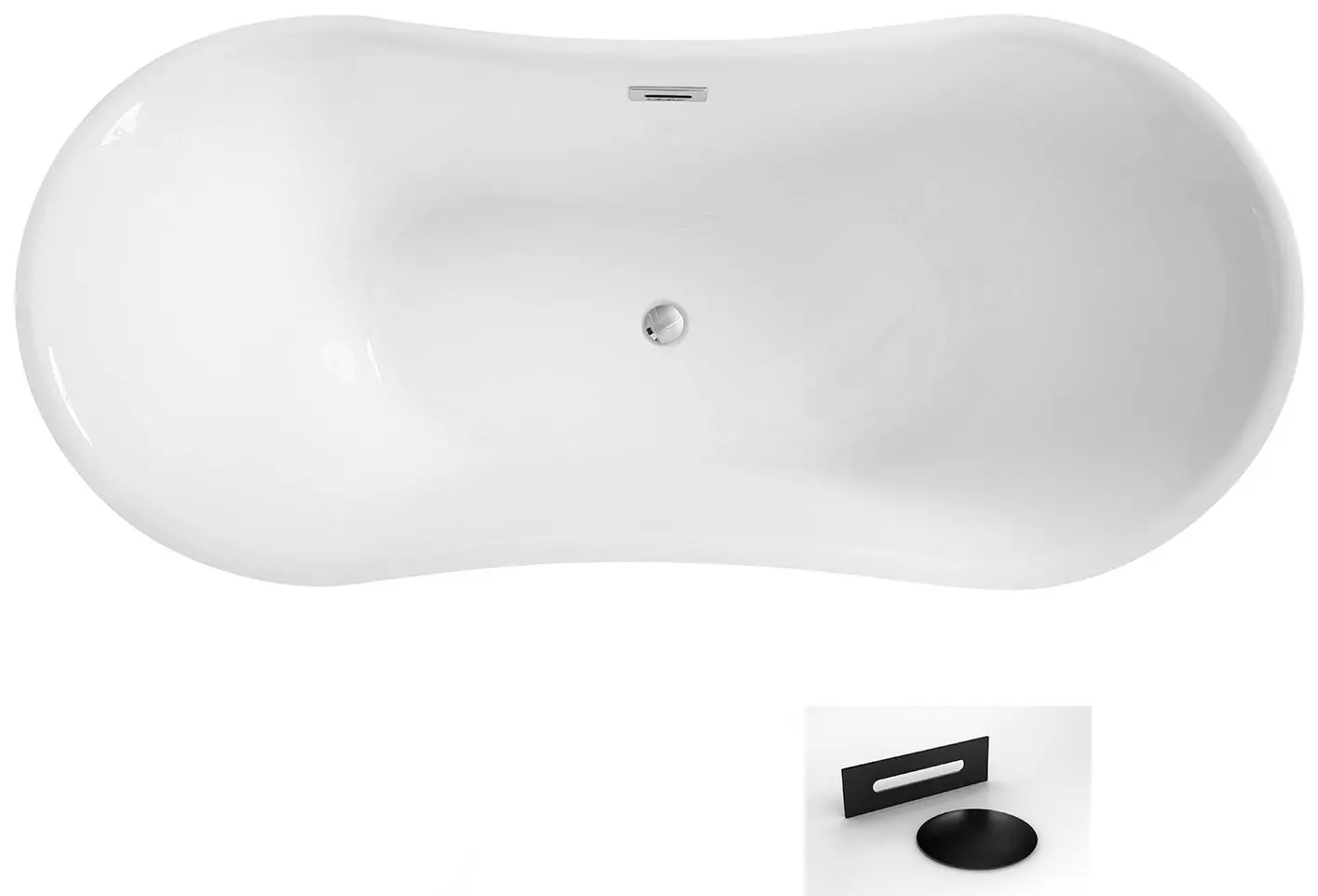 Ванна акриловая Besco Amber Glam WA-170-ASC 170x80 (Silver) - 2