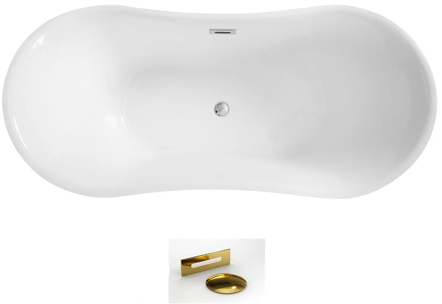 Ванна акриловая Besco Amber Glam WA-170-ASZ 170x80 (Silver) - 2