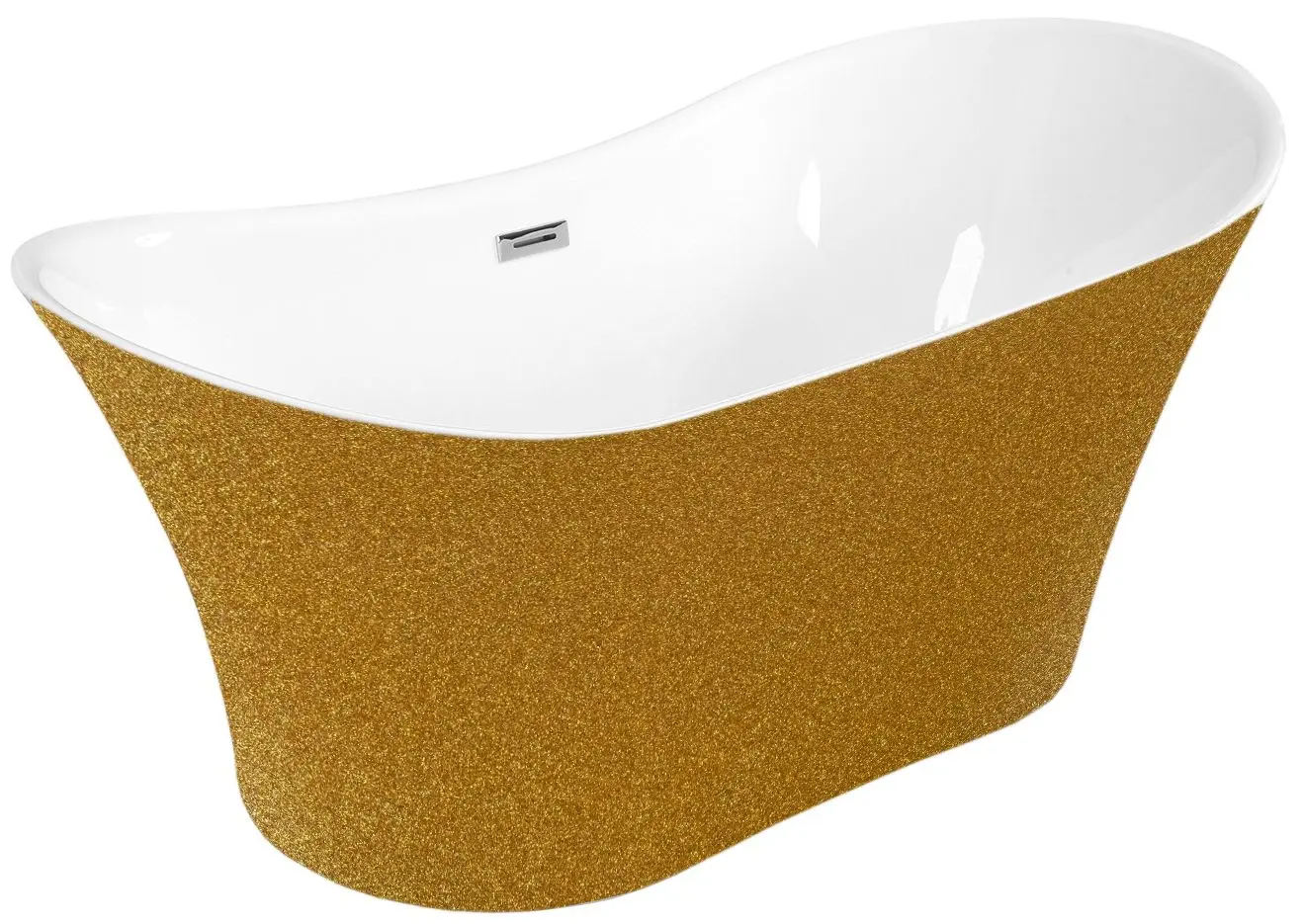Cada de baie din acril Besco Amber Glam WA-170-AZB 170x80 (Gold)