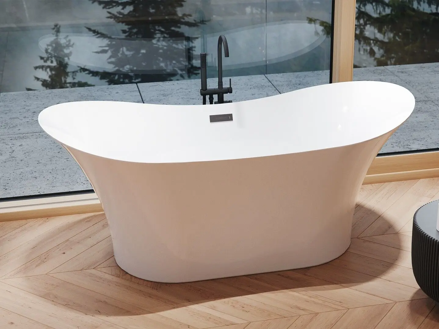 Ванна акриловая Besco Amber WAS-170-ABB 170x80 (White) - 5