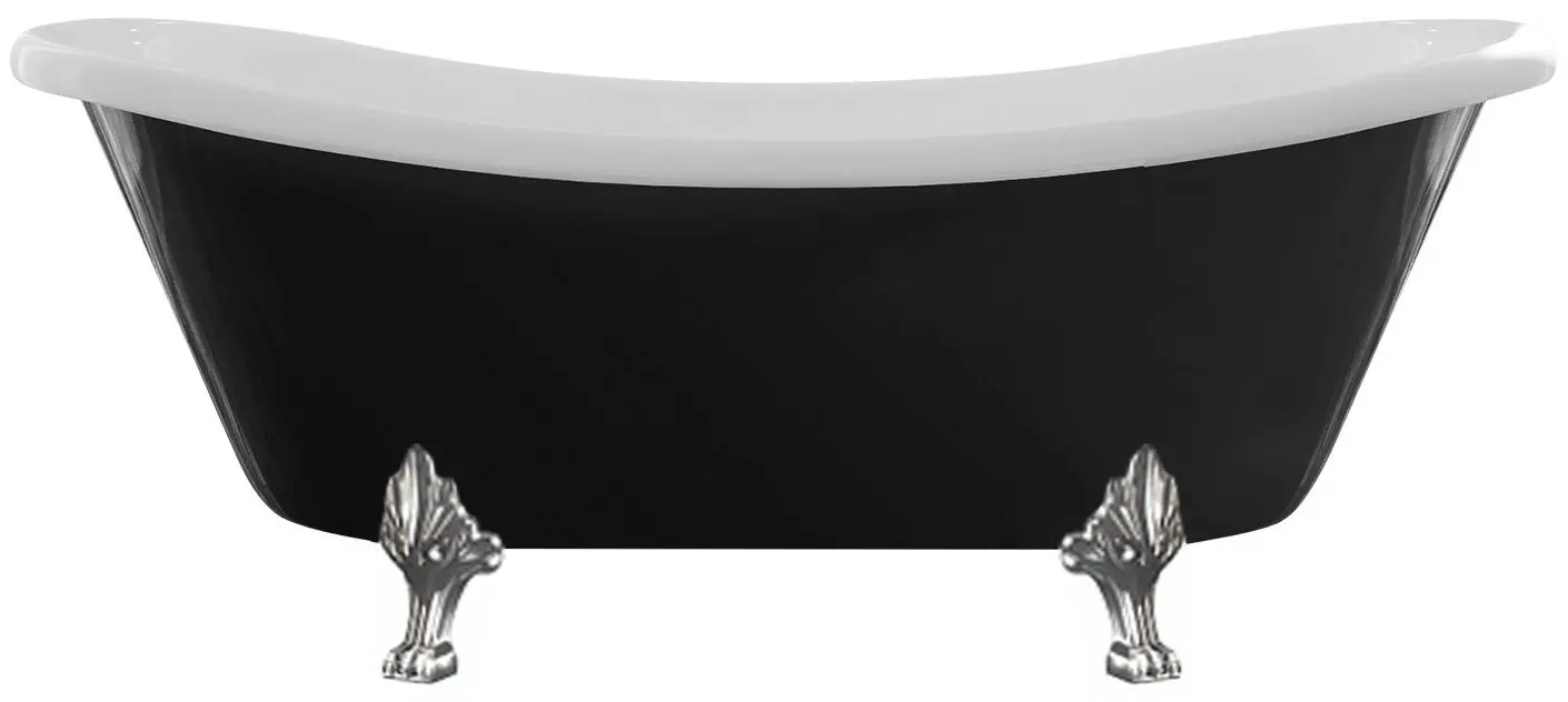 Ванна акриловая Besco Amelia B&W WKA-190+BWC 190x77 (Black/White)