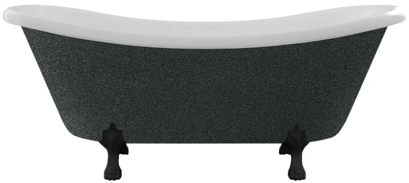 Ванна акриловая Besco Amelia Glam WKA-190+GGB 190x77 (Graphite)