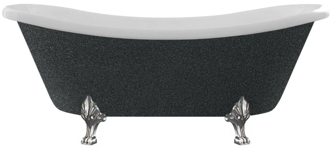 Ванна акриловая Besco Amelia Glam WKA-190+GGC 190x77 (Graphite)