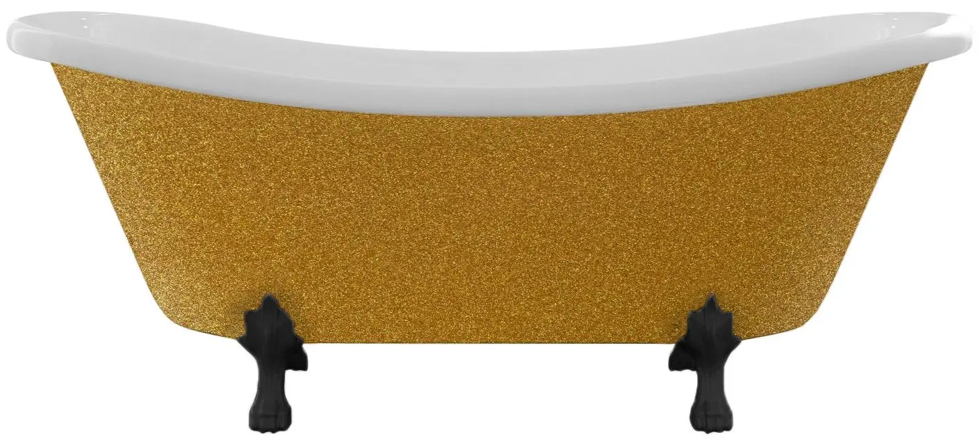 Ванна акриловая Besco Amelia Glam WKA-190+GZB 190x77 (Gold)