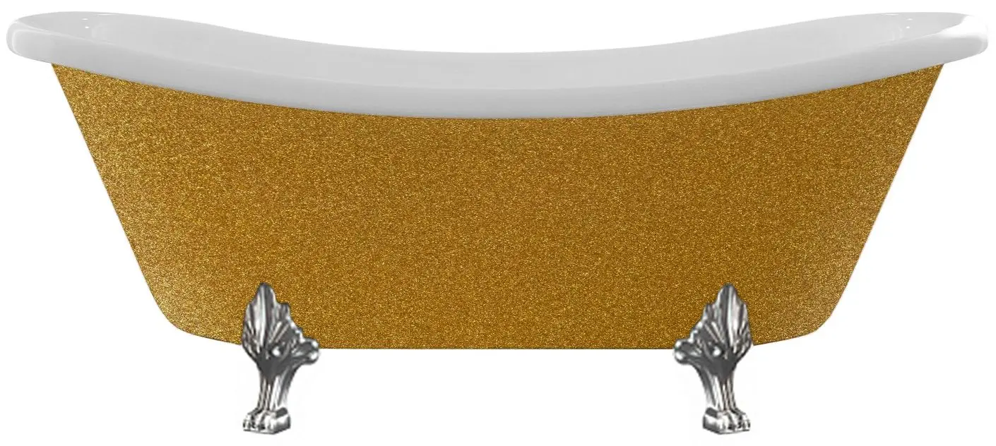 Ванна акриловая Besco Amelia Glam WKA-190+GZC 190x77 (Gold)