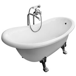 Ванна акриловая Besco Amelia WKA-190W+CH 190x77 (White)