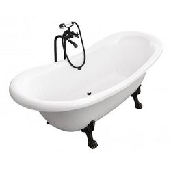 Ванна акриловая Besco Amelia WKA-190W+CZ 190x77 (White)