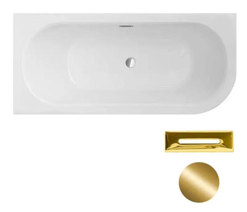 Ванна акриловая Besco Avita Slim Plus WAV-150-PPZ Right 150x75 (White) - 2