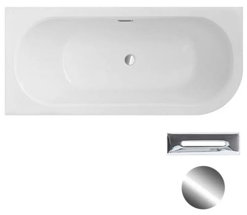 Ванна акриловая Besco Avita Slim Plus WAV-180-NPP Right 180x80 (White) - 2