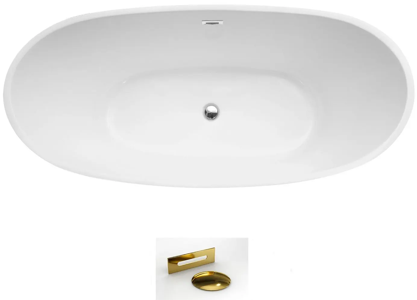 Ванна акриловая Besco Ayla Glam WA-170-AYGZ 170x80 (Graphite) - 2