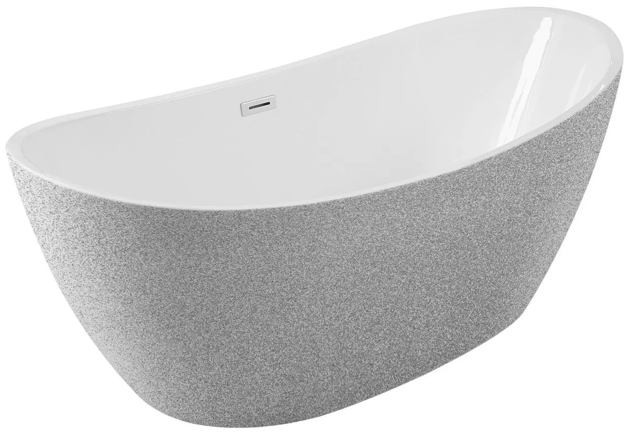 Cada de baie din acril Besco Ayla Glam WA-170-AYSR 170x80 (Silver)