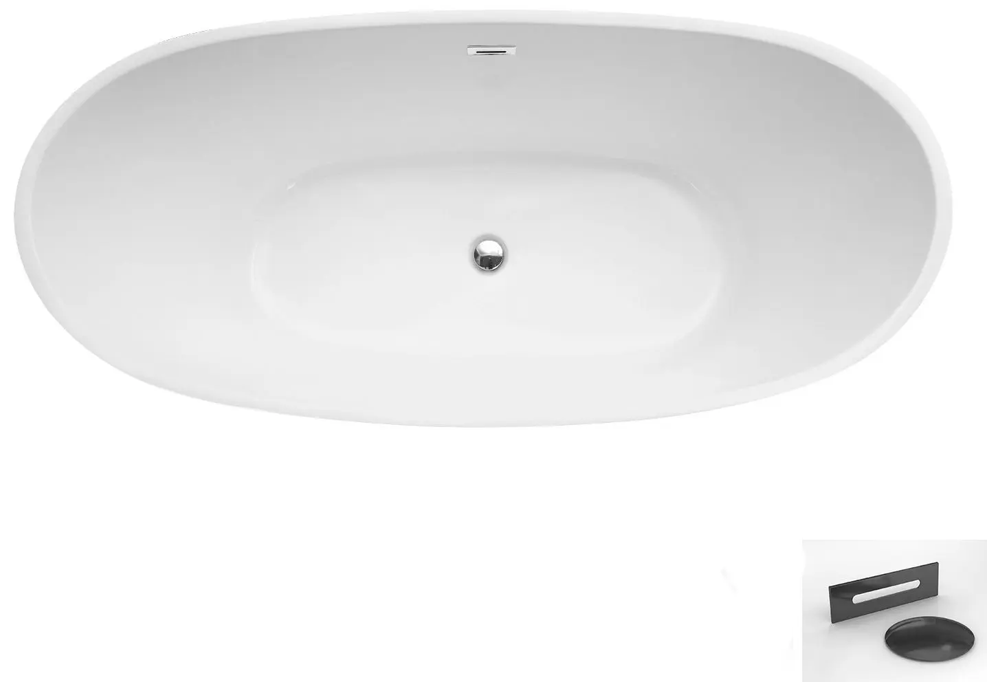 Ванна акриловая Besco Ayla Glam WA-170-AYZG 170x80 (Gold) - 2