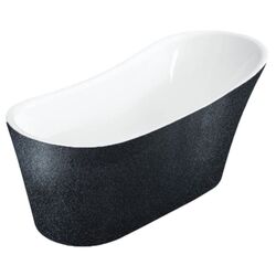 Cada de baie din acril Besco Calima Glam 170x74 (Graphite/White)