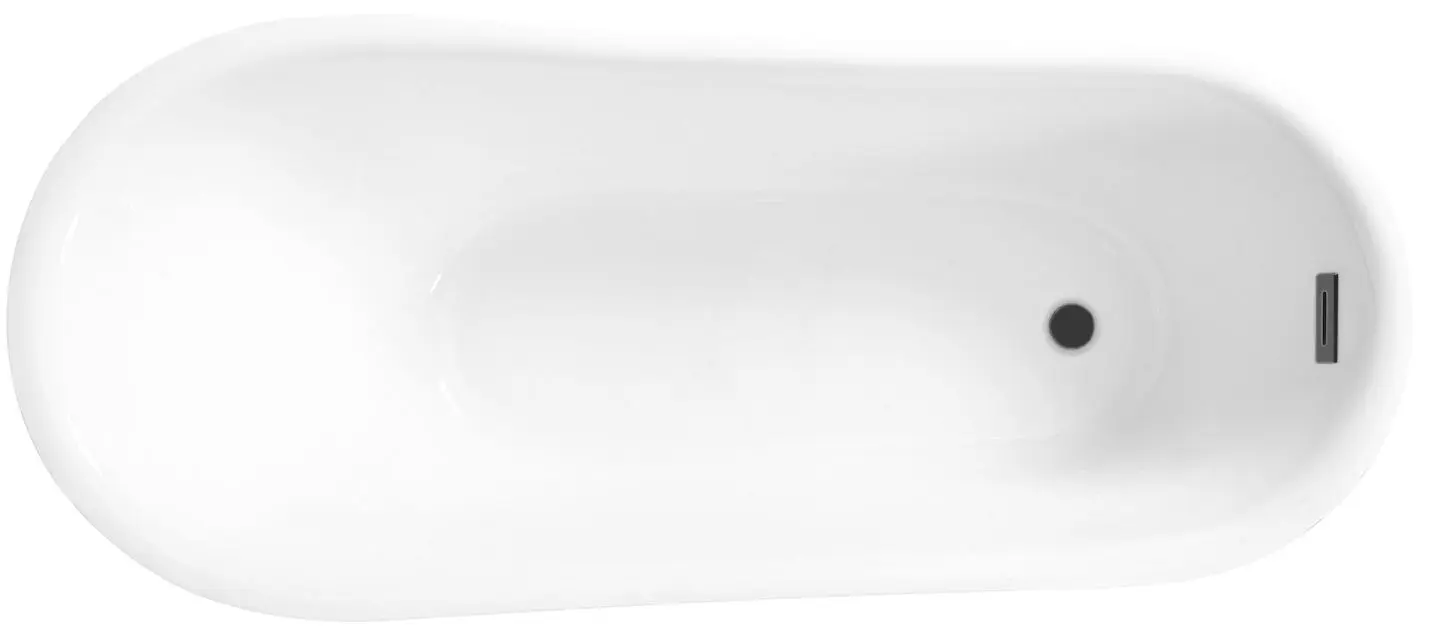 Cada de baie din acril Besco Calima Glam 170x74 (Graphite/White)