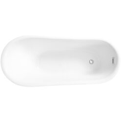 Cada de baie din acril Besco Calima Glam 170x74 (White Gloss/White/Chrome) Thumb