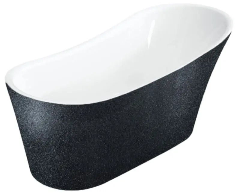 Cada de baie din acril Besco Calima Glam 170x74 (White Gloss/White/Chrome)