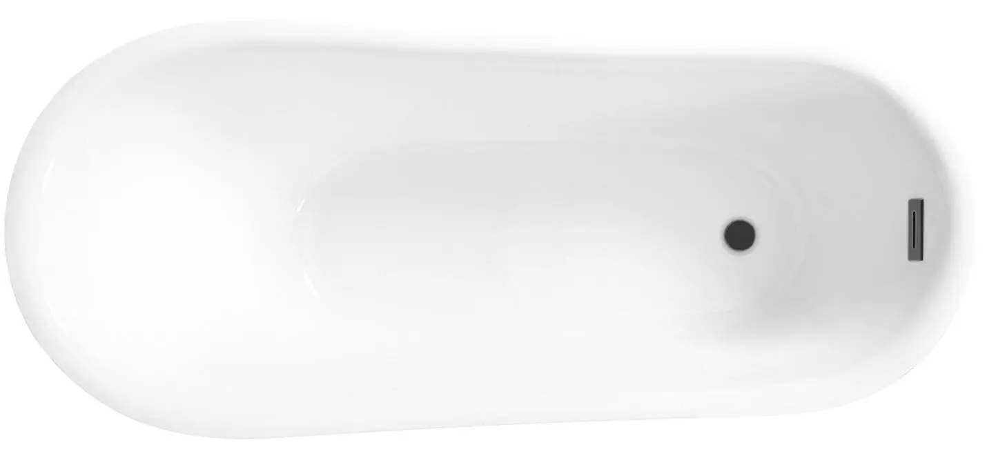 Cada de baie din acril Besco Calima Glam 170x74 (Silver/White/Graphite) - 2