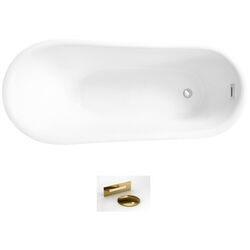 Cada de baie din acril Besco Calima Glam WAS-170-CGZ 170x74 (Graphite) Thumb