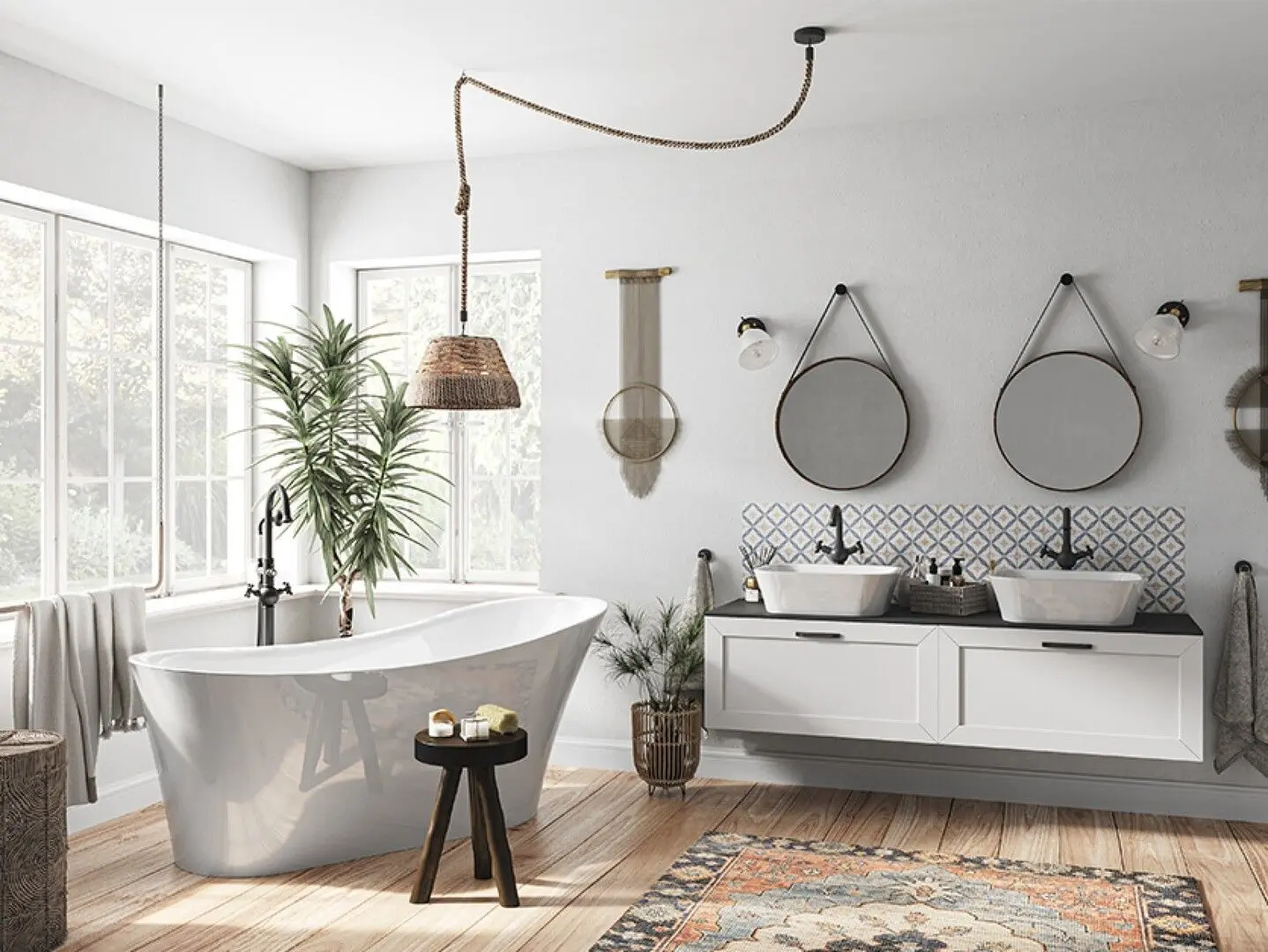 Cada de baie din acril Besco Calima Glam WAS-170-CSC 170x74 (Silver) - 3