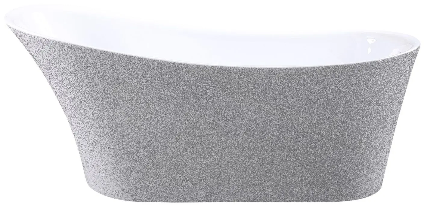 Ванна акриловая Besco Calima Glam WAS-170-CSR 170x74 (Silver)