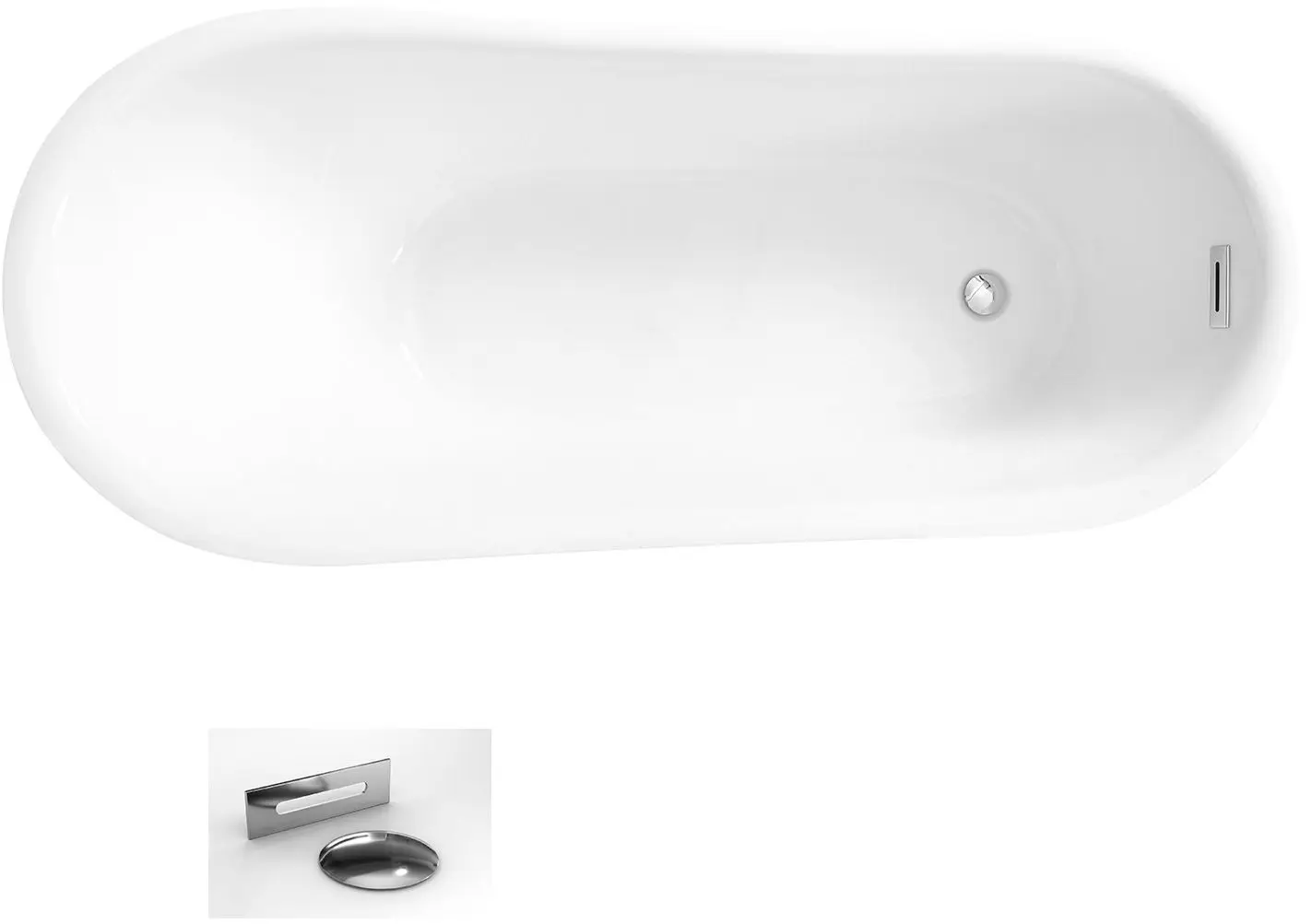 Ванна акриловая Besco Calima Glam WAS-170CGZL 170x74 (Gold) - 2